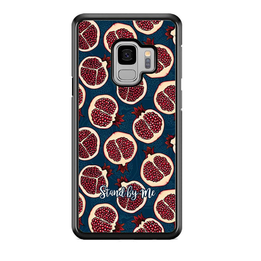 Word in Fruit Pattern 'Stand by Me' Samsung Galaxy S9 Case-Rubber Black (2D Case)-Oxvistore