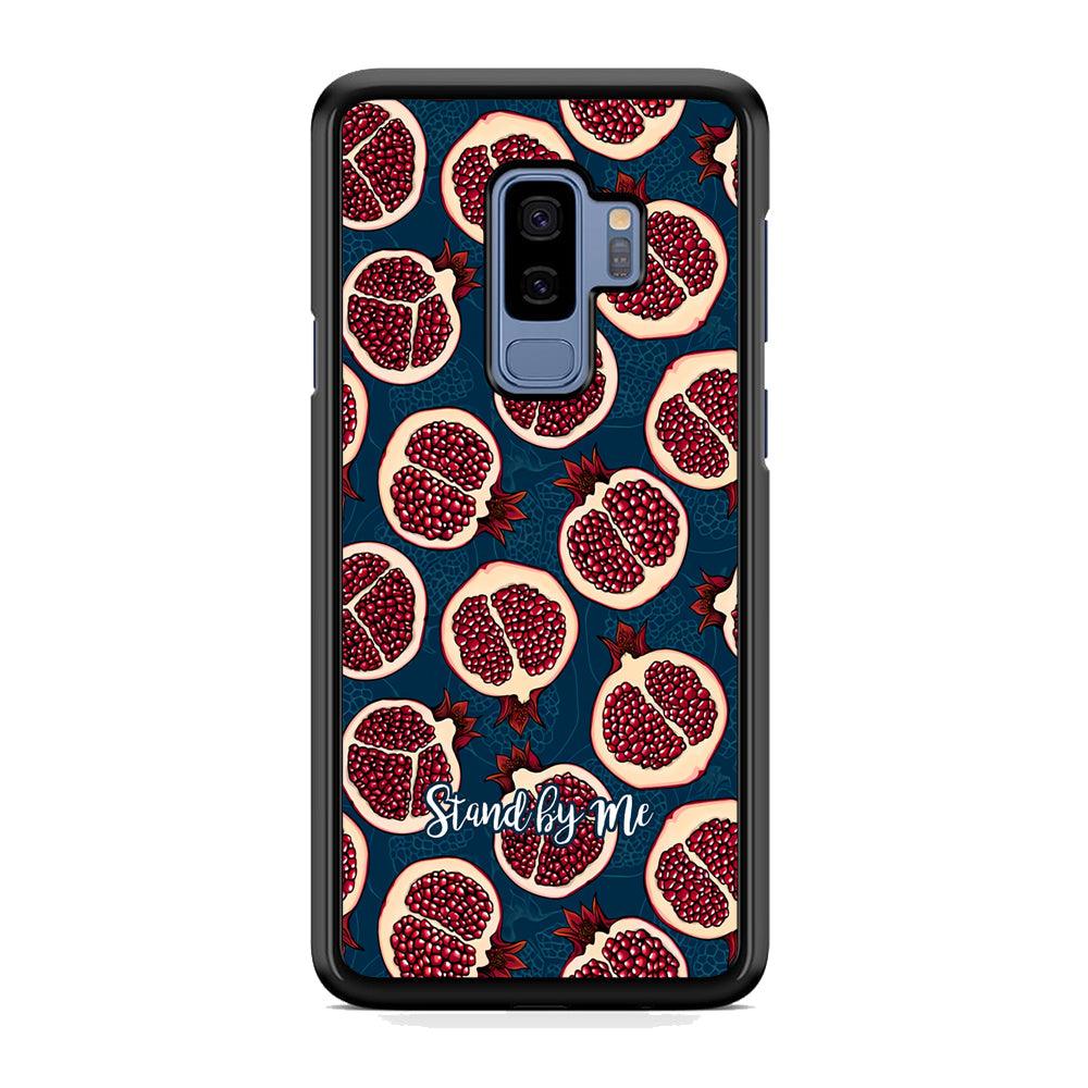 Word in Fruit Pattern 'Stand by Me' Samsung Galaxy S9 Plus Case-Rubber White (2D Case)-Oxvistore