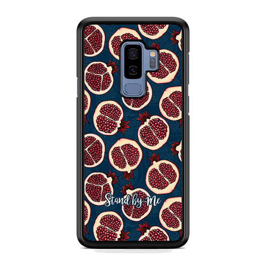 Word in Fruit Pattern 'Stand by Me' Samsung Galaxy S9 Plus Case-Rubber White (2D Case)-Oxvistore
