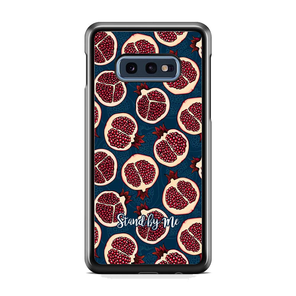 Word in Fruit Pattern 'Stand by Me' Samsung Galaxy S10E Case-Rubber Black (2D Case)-Oxvistore