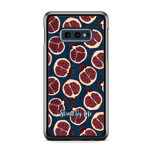 Word in Fruit Pattern 'Stand by Me' Samsung Galaxy S10E Case-Rubber Black (2D Case)-Oxvistore