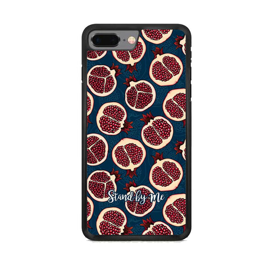 Word in Fruit Pattern 'Stand by Me' iPhone 8 Plus Case-Rubber White (2D Case)-Oxvistore
