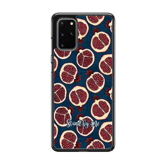 Word in Fruit Pattern 'Stand by Me' Samsung Galaxy S20 Plus Case-Rubber Black (2D Case)-Oxvistore