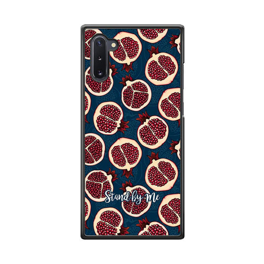 Word in Fruit Pattern 'Stand by Me' Samsung Galaxy Note 10 Case-Rubber White (2D Case)-Oxvistore