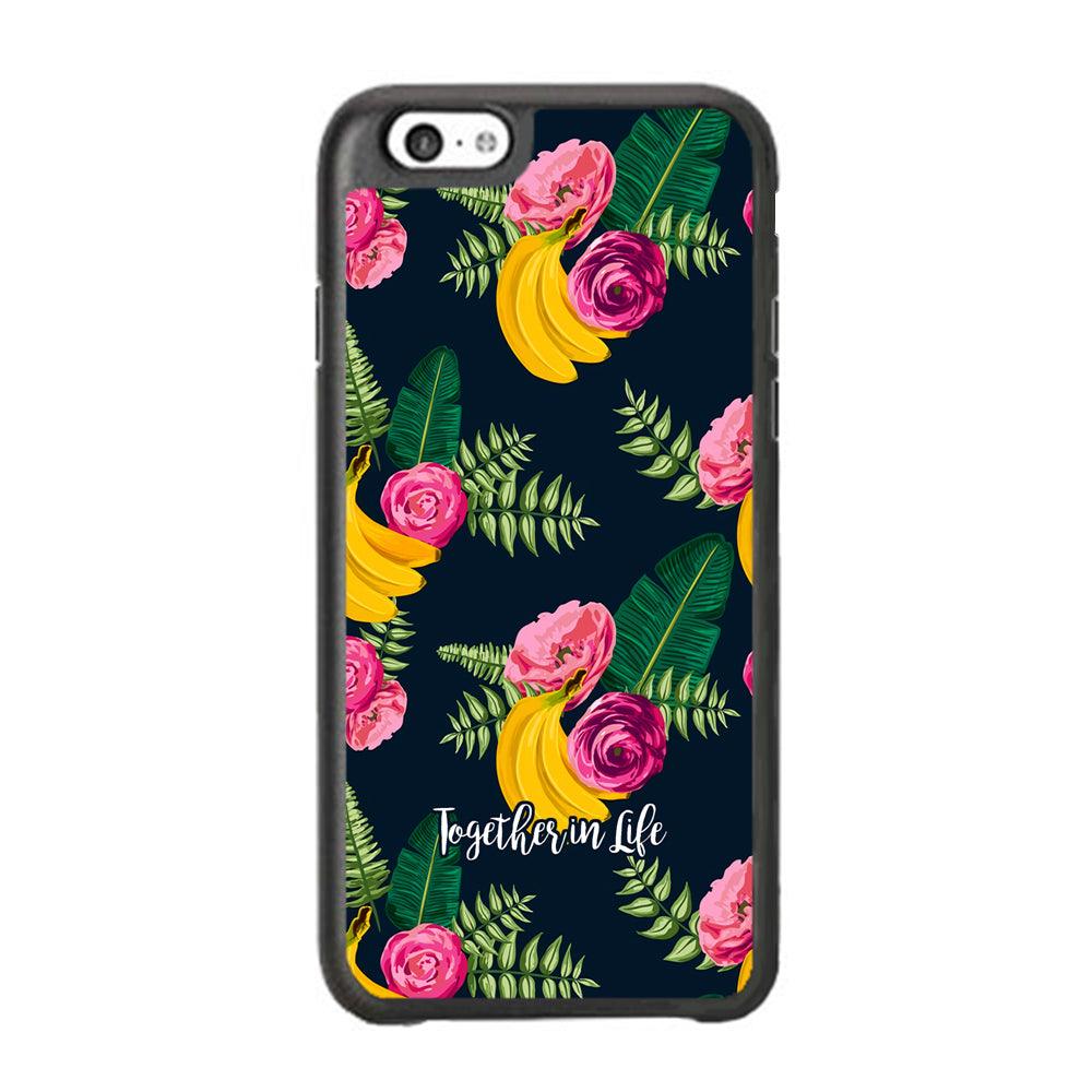 Word in Fruit Pattern 'Together in Life' iPhone 6 Plus | 6s Plus Case-Rubber White (2D Case)-Oxvistore