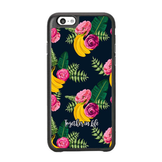 Word in Fruit Pattern 'Together in Life' iPhone 6 Plus | 6s Plus Case-Rubber White (2D Case)-Oxvistore