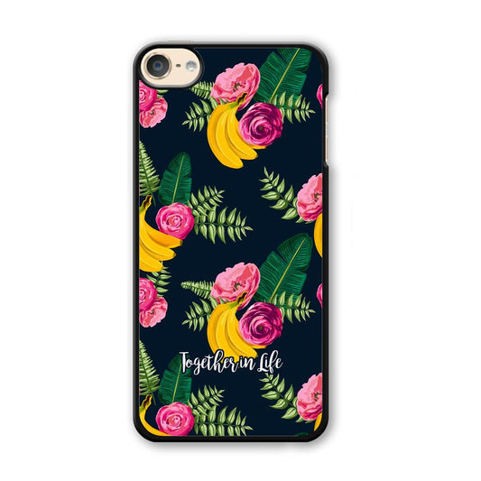 Word in Fruit Pattern 'Together in Life' iPod Touch 6 Case-Plastic Black (2D Case)-Oxvistore