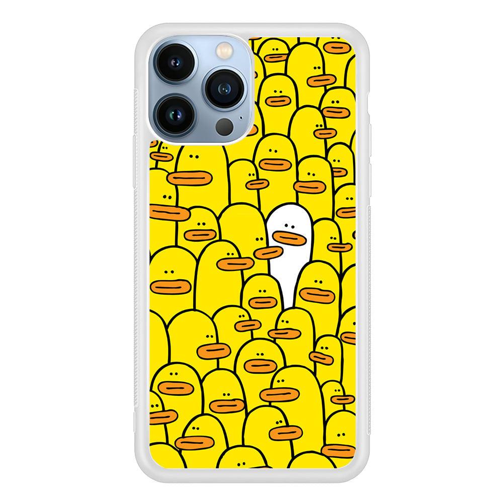 Yellow Duck Face Patern iPhone 15 Pro Max Case-Oxvistore