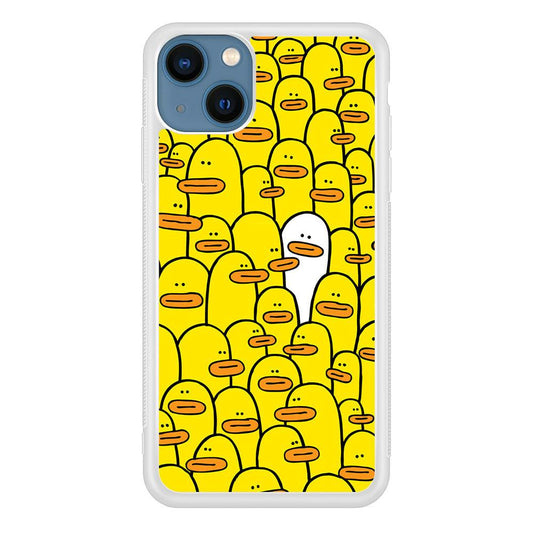 Yellow Duck Face Patern iPhone 15 Plus Case-Oxvistore