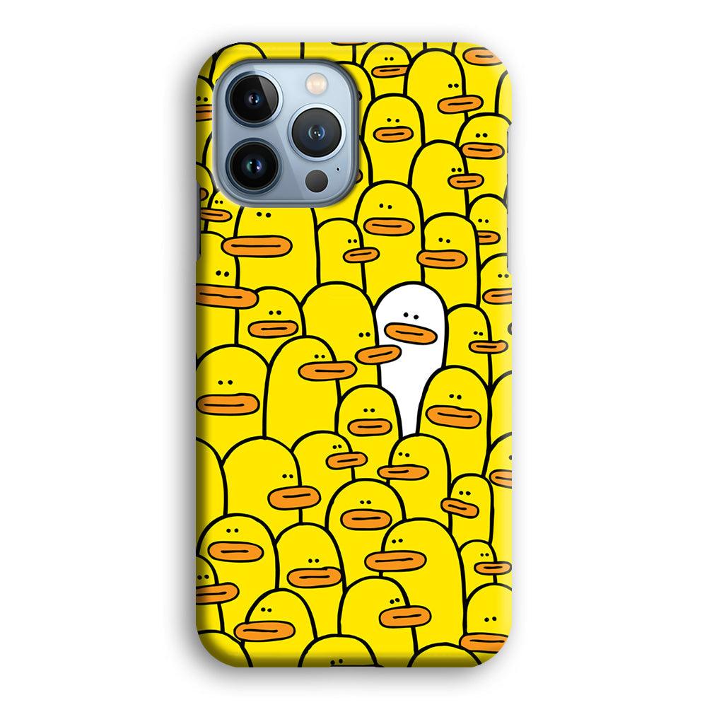 Yellow Duck Face Patern iPhone 14 Pro Max Case-Oxvistore