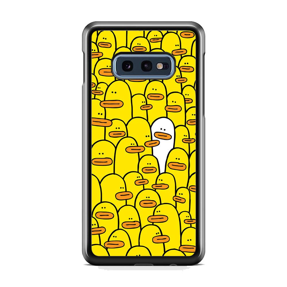 Yellow Duck Face Patern Samsung Galaxy S10E Case-Oxvistore