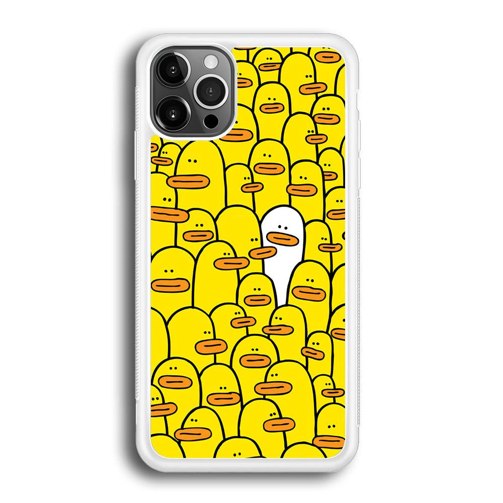 Yellow Duck Face Patern iPhone 12 Pro Max Case-Oxvistore