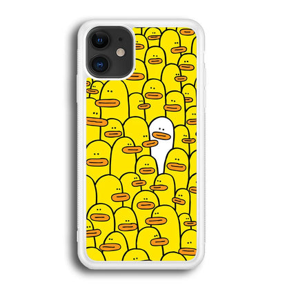 Yellow Duck Face Patern iPhone 12 Case-Oxvistore