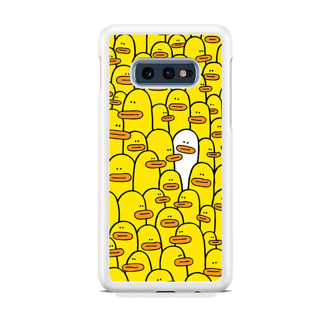 Yellow Duck Face Patern Samsung Galaxy S10E Case-Oxvistore