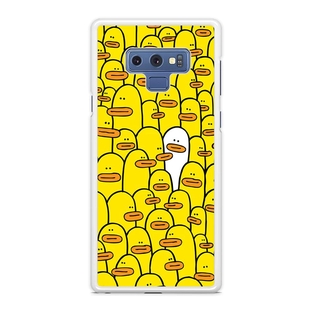 Yellow Duck Face Patern Samsung Galaxy Note 9 Case-Oxvistore