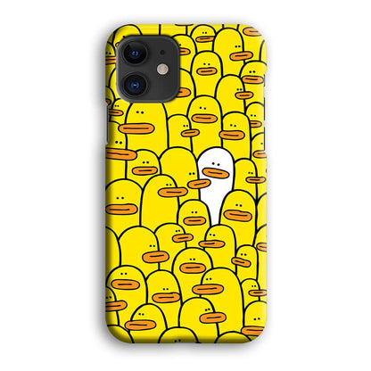 Yellow Duck Face Patern iPhone 12 Case-Oxvistore