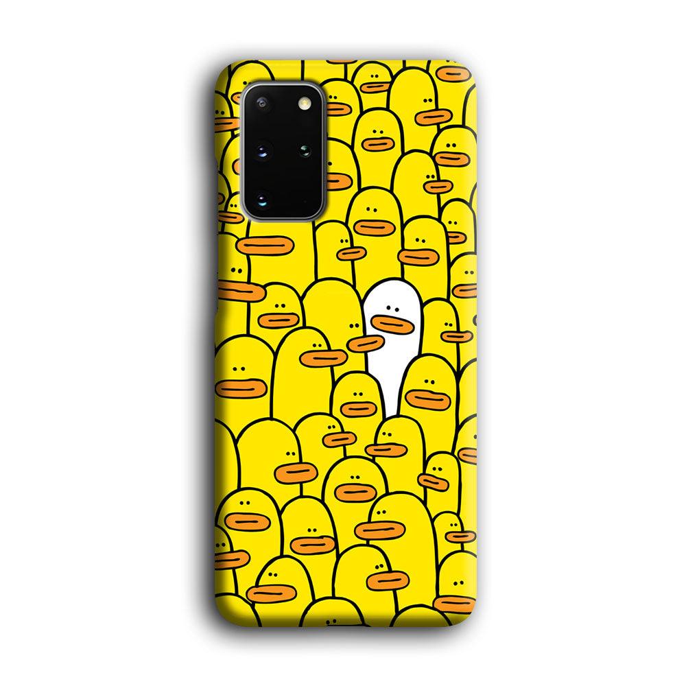 Yellow Duck Face Patern Samsung Galaxy S20 Plus Case-Oxvistore