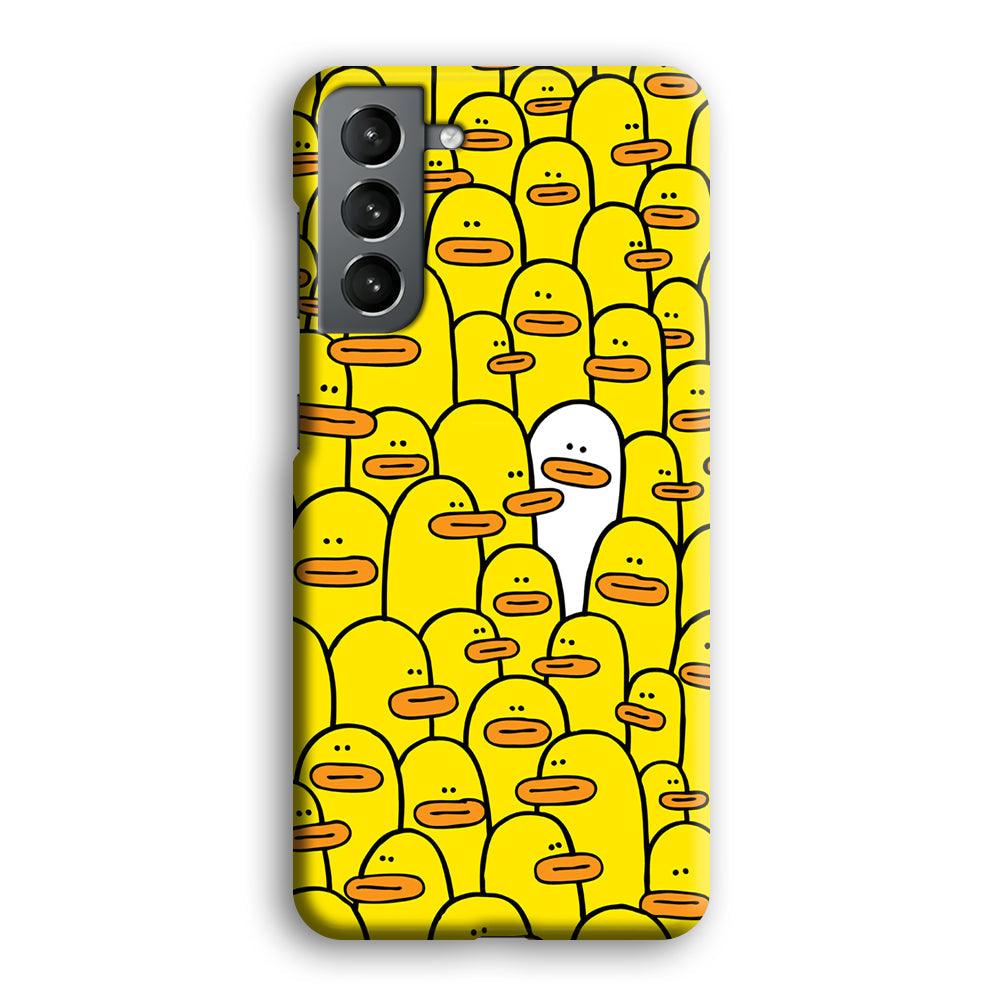 Yellow Duck Face Patern Samsung Galaxy S21 Plus Case-Oxvistore