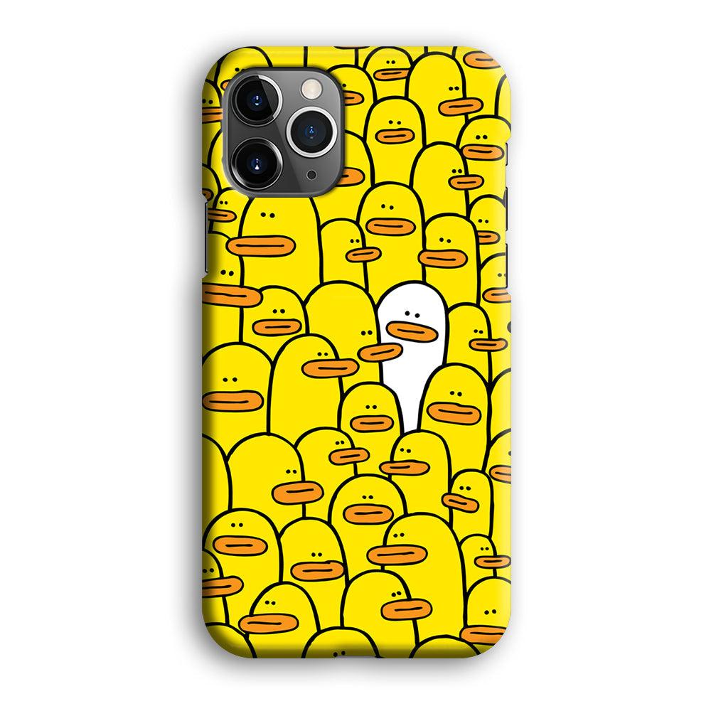 Yellow Duck Face Patern iPhone 12 Pro Case-Oxvistore