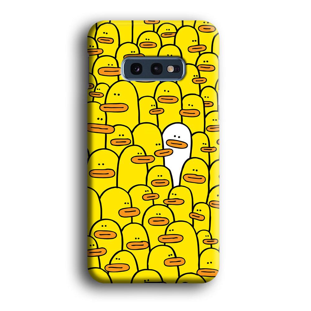 Yellow Duck Face Patern Samsung Galaxy S10E Case-Oxvistore