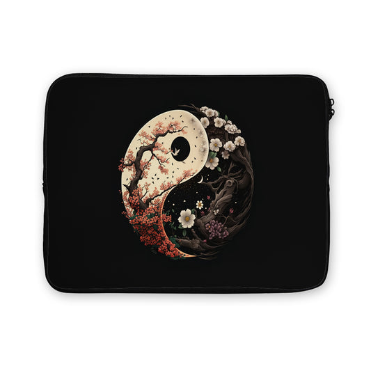 Yin Yang Flower Nature Laptop Sleeve Protective Cover