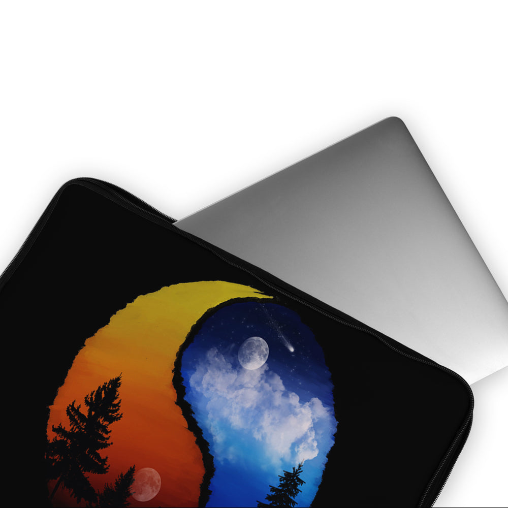 Yin Yang Moon Sunset Laptop Sleeve Protective Cover