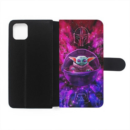 Yoda Star Wars Spacecraft Flip Wallet Phone Case-Oxvistore