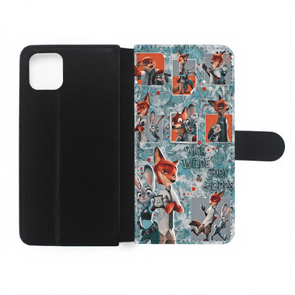 Zootopia Judy and Nick Aesthetic Flip Wallet Phone Case