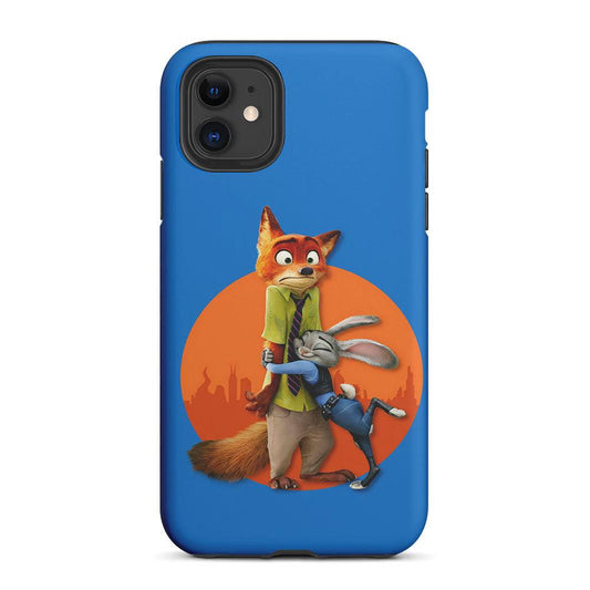 Zootopia Nick and Judy Hug 2 in 1 Tough Phone Case-Oxvistore