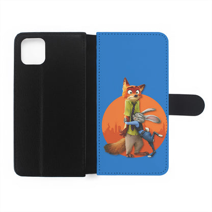 Zootopia Nick and Judy Hug Flip Wallet Phone Case