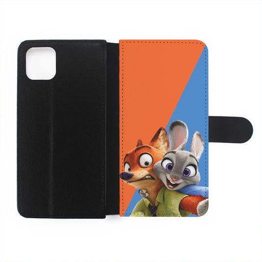 Zootopia Nick and Judy Selfie Flip Wallet Phone Case