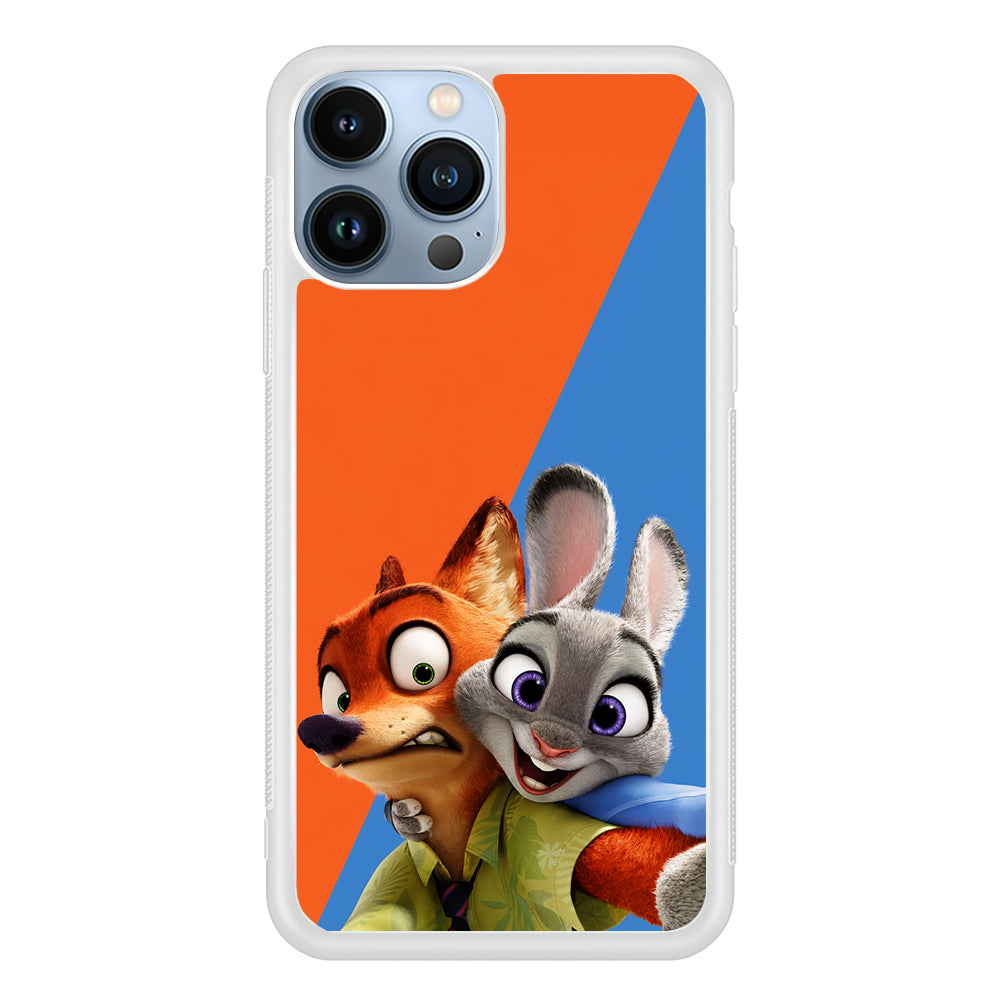 Zootopia Nick and Judy Selfie 2D Rubber Phone Case