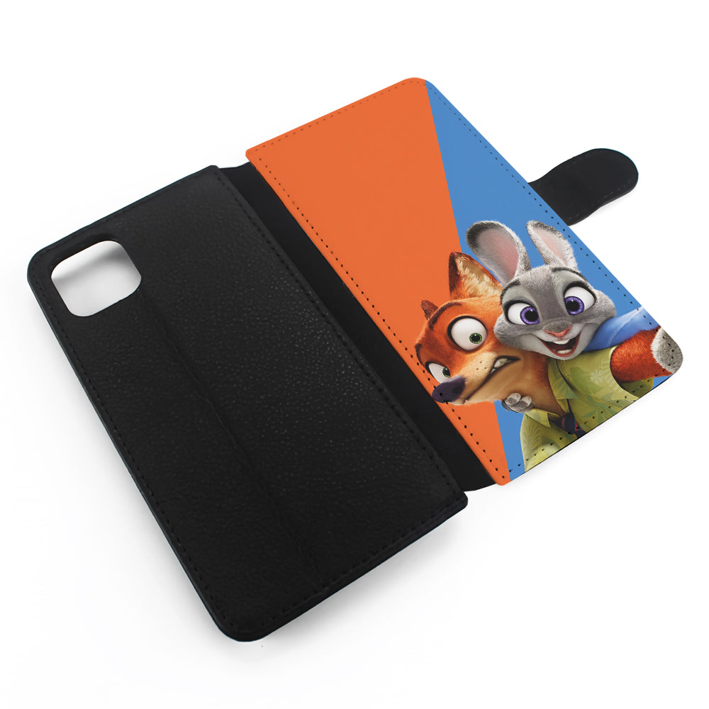 Zootopia Nick and Judy Selfie Flip Wallet Phone Case