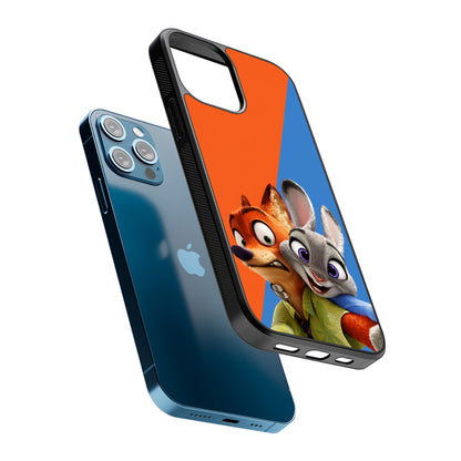 Zootopia Nick and Judy Selfie 2D Rubber Phone Case