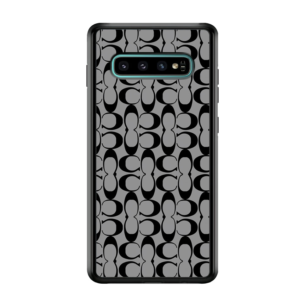Coach Black Grey Samsung Galaxy S10 Plus Case | Slim Rubber Case for Samsung Galaxy S10 Plus