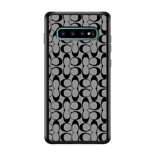 Coach Black Grey Samsung Galaxy S10 Plus Case | Slim Rubber Case for Samsung Galaxy S10 Plus