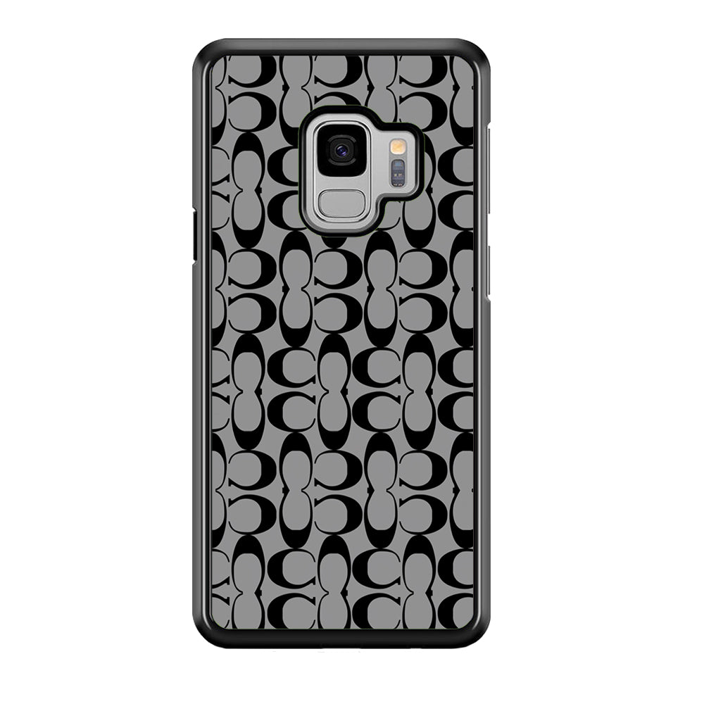 Coach Black Grey Samsung Galaxy S9 Case | Slim Rubber Case for Samsung Galaxy S9
