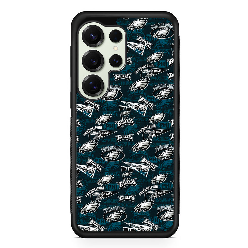 Philadelphia Eagles Patterns Samsung Galaxy S25 Ultra Case | Durable Rubber Case for Samsung Galaxy S25 Ultra