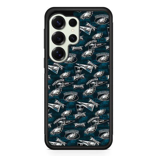 Philadelphia Eagles Patterns Samsung Galaxy S25 Ultra Case | Durable Rubber Case for Samsung Galaxy S25 Ultra