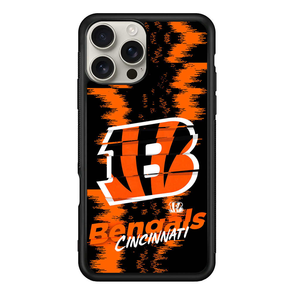 Cincinnati Bengals Abstract Color iPhone 16 Pro Max Case | Stylish Protective Case for iPhone 16 Pro Max