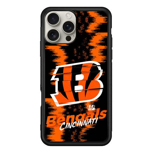Cincinnati Bengals Abstract Color iPhone 16 Pro Max Case | Stylish Protective Case for iPhone 16 Pro Max
