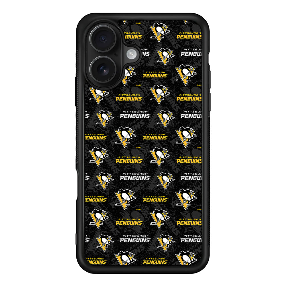 Pittsburgh Penguins Pattern iPhone 16 Case - Oxvistore