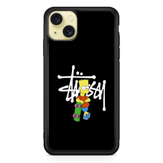 Stussy Simpson Skate iPhone 15 Plus Case | Slim Rubber Case for iPhone 15 Plus