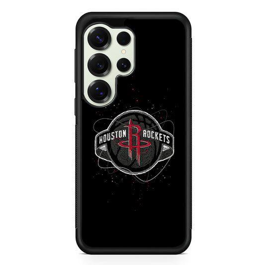 Houston Rockets Abstract Samsung Galaxy S25 Ultra Case | Durable Rubber Case for Samsung Galaxy S25 Ultra