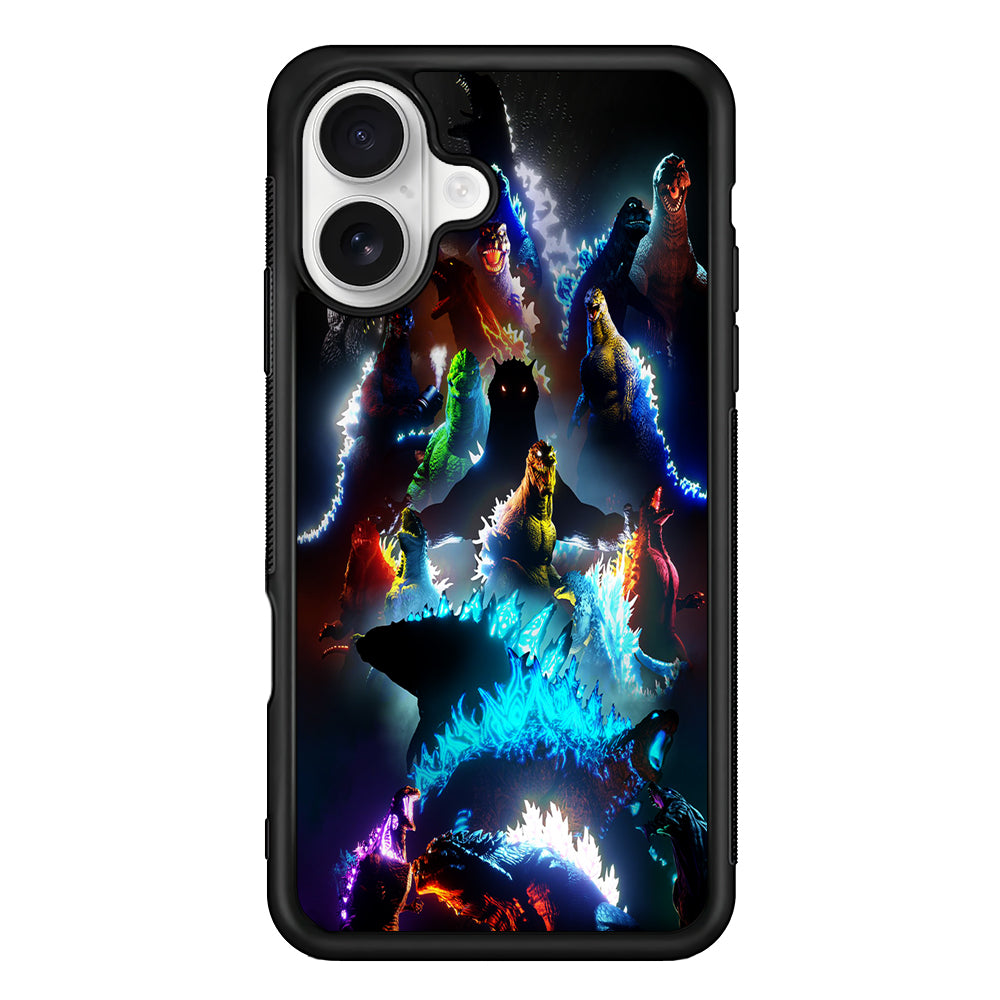 Godzilla Through The Years iPhone 16 Plus Case | Durable Protective Rubber Cover