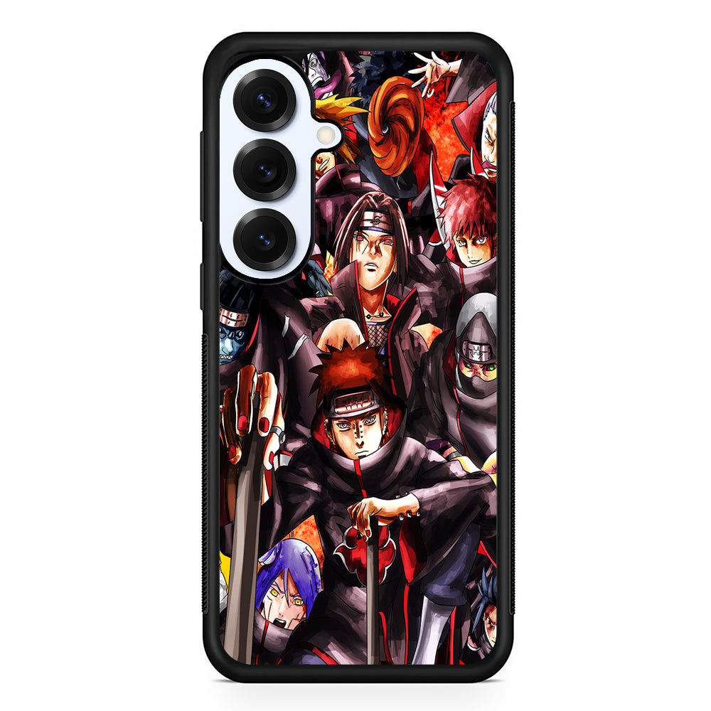 Naruto Akatsuki Full Team Samsung Galaxy S25 Plus Case | Slim Rubber Cover for Samsung Galaxy S25 Plus