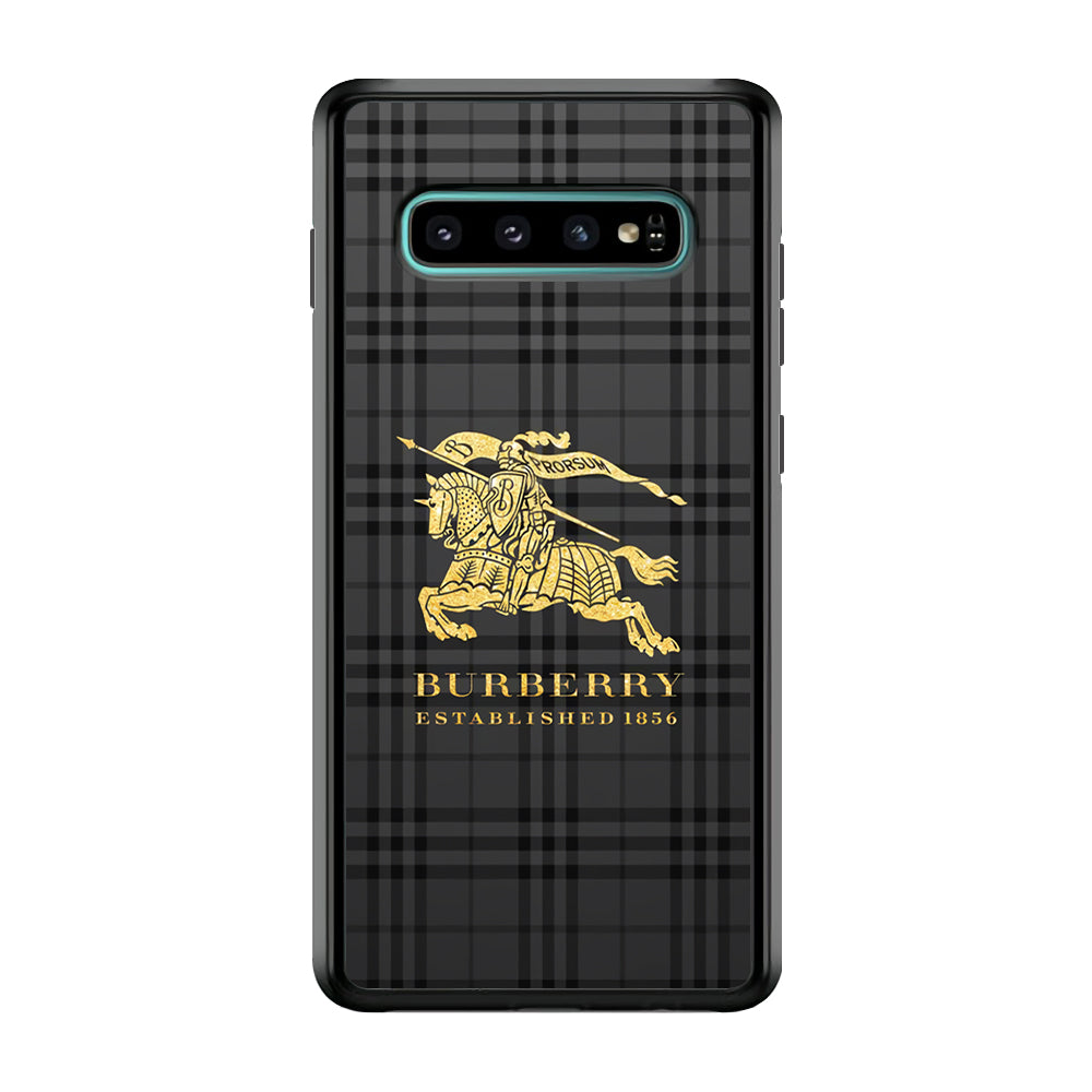 Burberry Simple Dark Grey Samsung Galaxy S10 Plus Case | Slim Rubber Case for Samsung Galaxy S10 Plus