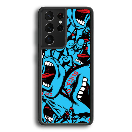 Santa Cruz Skateboard Pattern Samsung Galaxy S22 Ultra Case | Slim Rubber Case for Samsung Galaxy S22 Ultra
