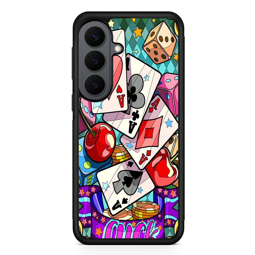 Four Ace Cards Cartoon Samsung Galaxy S26 Plus Case | Slim Rubber Case for Samsung Galaxy S26 Plus
