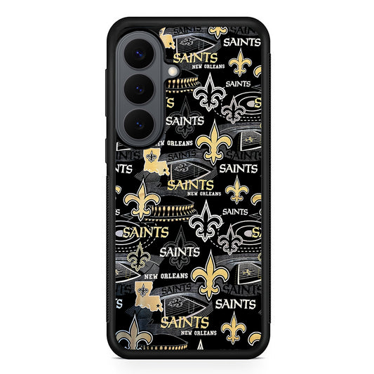 New Orleans Saints Pattern Samsung Galaxy S26 Plus Case | Slim Rubber Case for Samsung Galaxy S26 Plus
